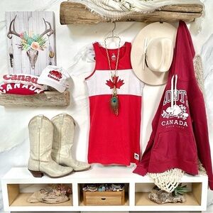 ROOTS CANADA tunic/mini dress w cottage core vibe